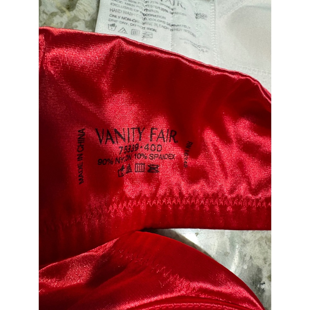 Vanity Fair Bras Lot Women 40DD Red White Underwire Full Coverage 3pk - Picture 4 of 5
